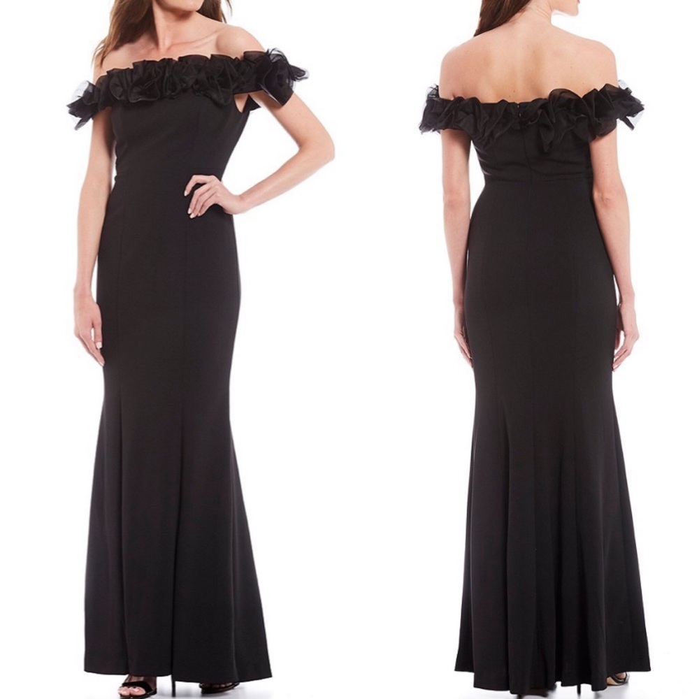 Aidan Mattox off shoulder mermaid long gown - Picture 2 of 5
